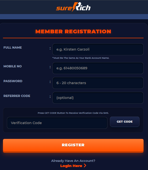 surerich registration